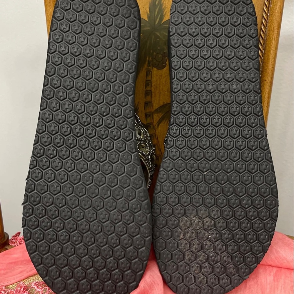 Beaded Sandals (size 7/Worn Once) - Picture 5 of 6